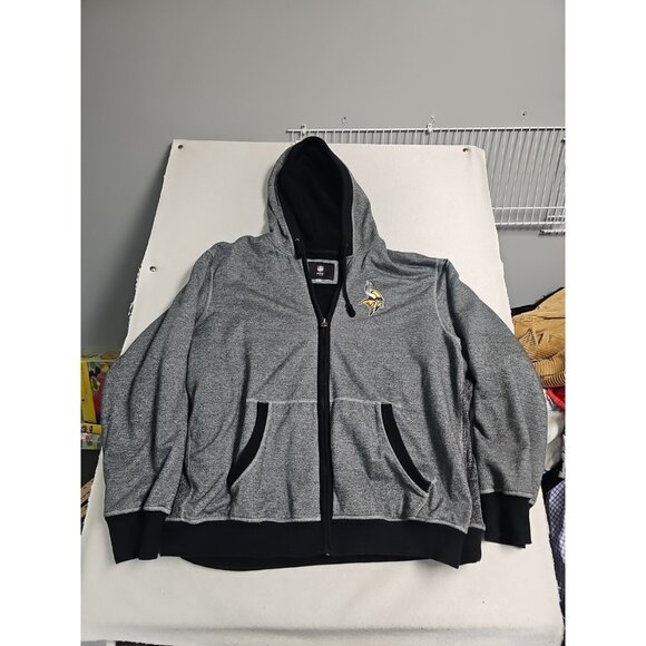 NFL Pro Line Minnesota Vikings Fleece Hoodie Full Zip Jacket Size 6XL BIG - Picture 1 of 7